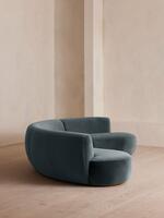 Aline Serpentine Modular Sofa - Four Seater - Grey Blue Velvet - Images - Thumbnail 4