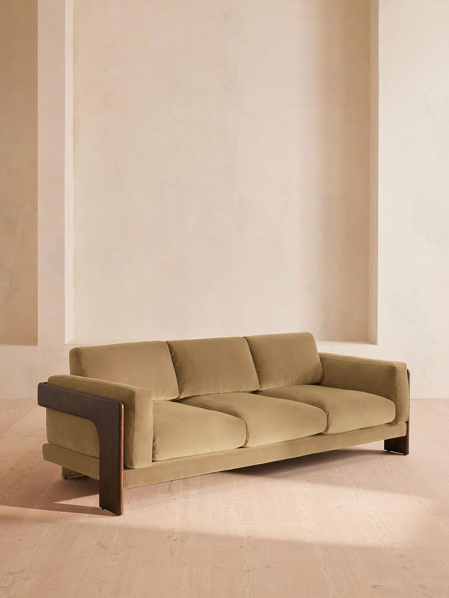 Marcia Three Seater Sofa - Velvet - Camel - Listing - Image 2