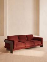 Marcia Three Seater Sofa - Velvet - Rust - Listing - Thumbnail 1
