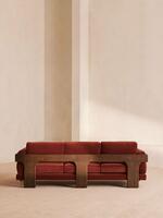 Marcia Three Seater Sofa - Velvet - Rust - Images - Thumbnail 7
