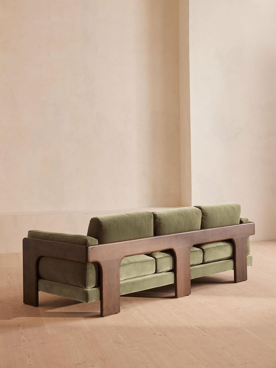 Marcia Three Seater Sofa - Velvet - Lichen - Images - Image 5