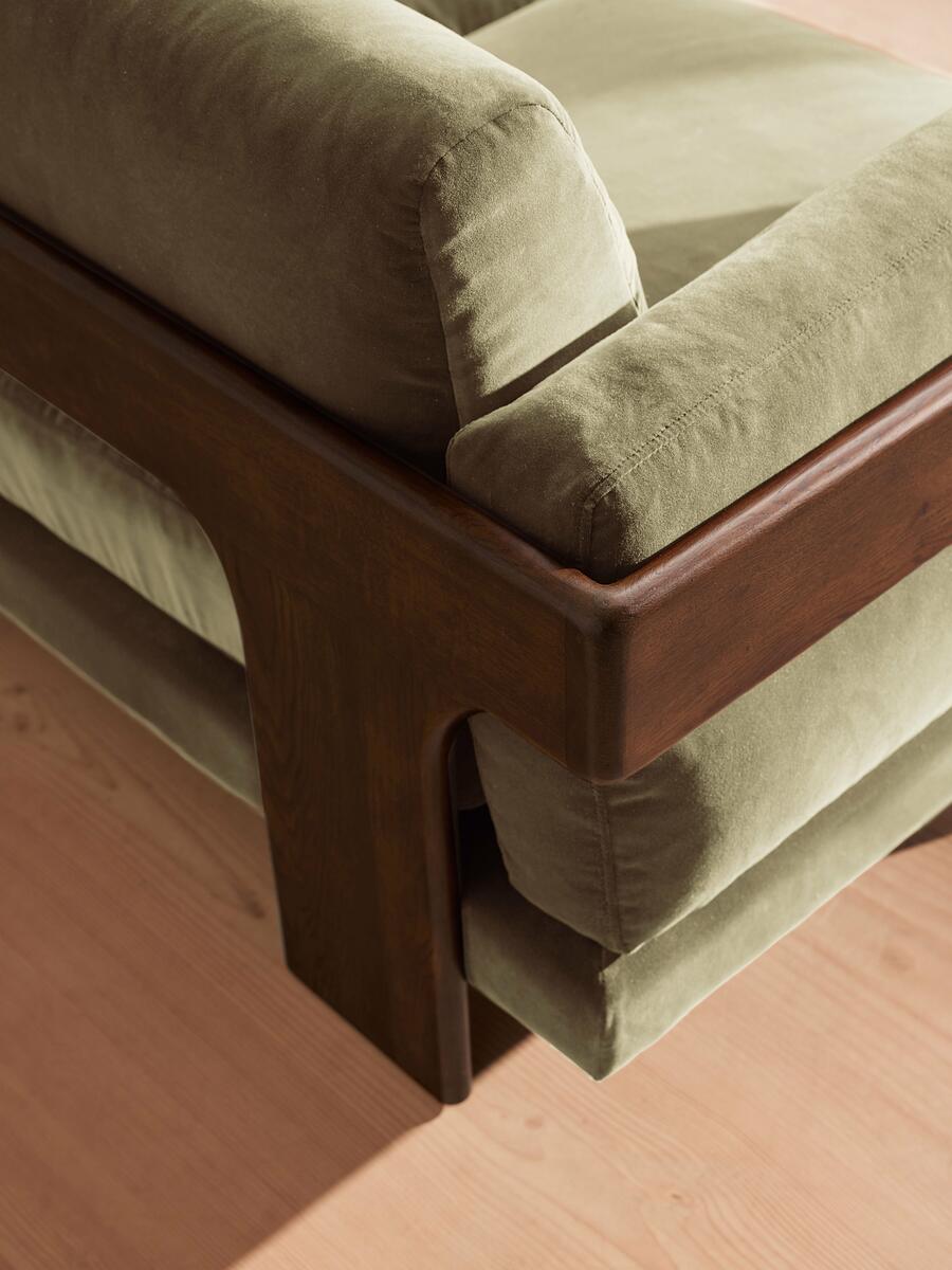 Marcia Three Seater Sofa - Velvet - Lichen - Images - Image 6