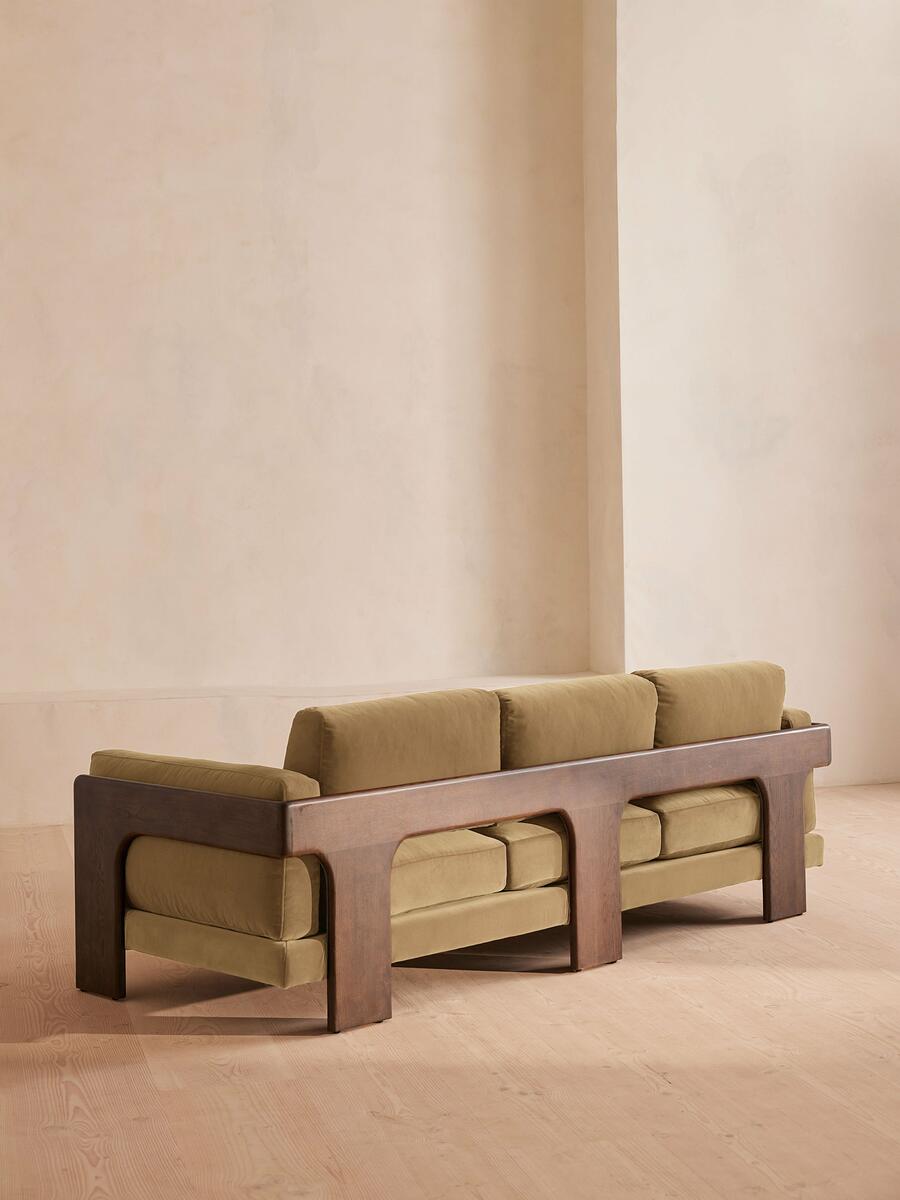 Marcia Three Seater Sofa - Velvet - Camel - Images - Image 5