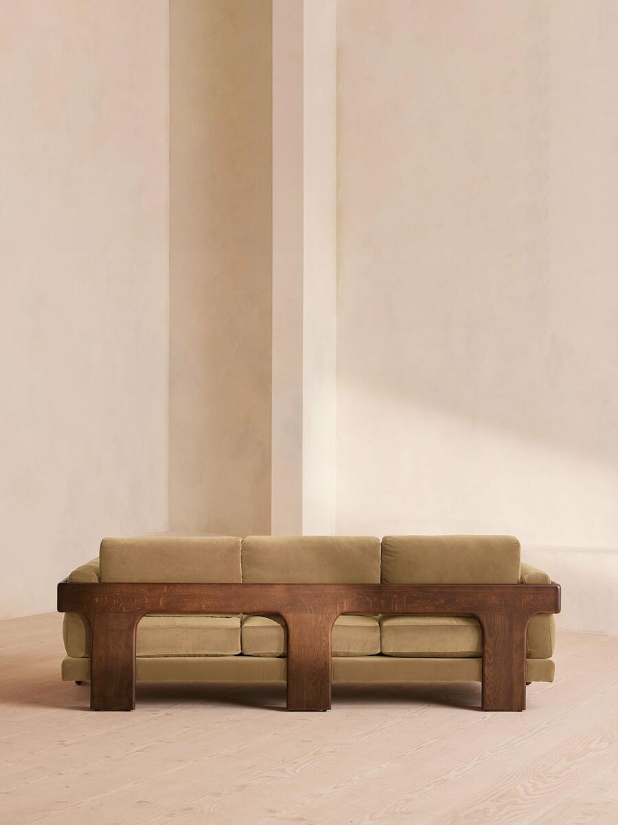 Marcia Three Seater Sofa - Velvet - Camel - Images - Image 4