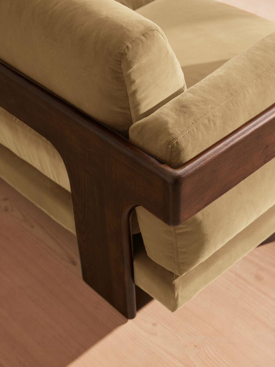 Marcia Three Seater Sofa - Velvet - Camel - Images - Image 6