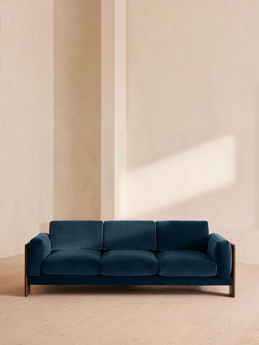 Marcia Three Seater Sofa - Velvet - Royal Blue - Listing - Image 1