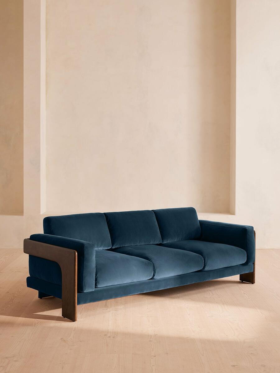 Marcia Three Seater Sofa - Velvet - Royal Blue - Listing - Image 2