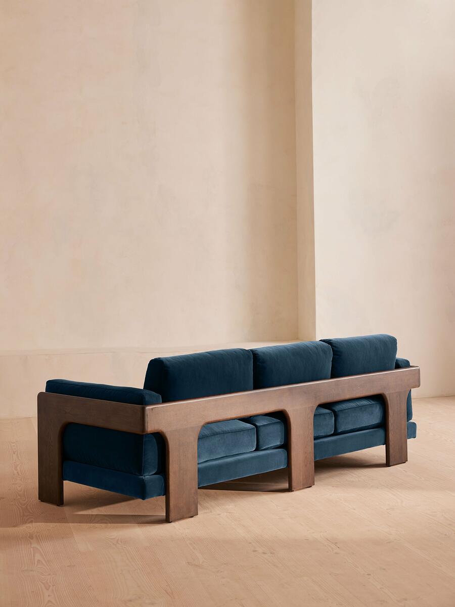 Marcia Three Seater Sofa - Velvet - Royal Blue - Images - Image 5