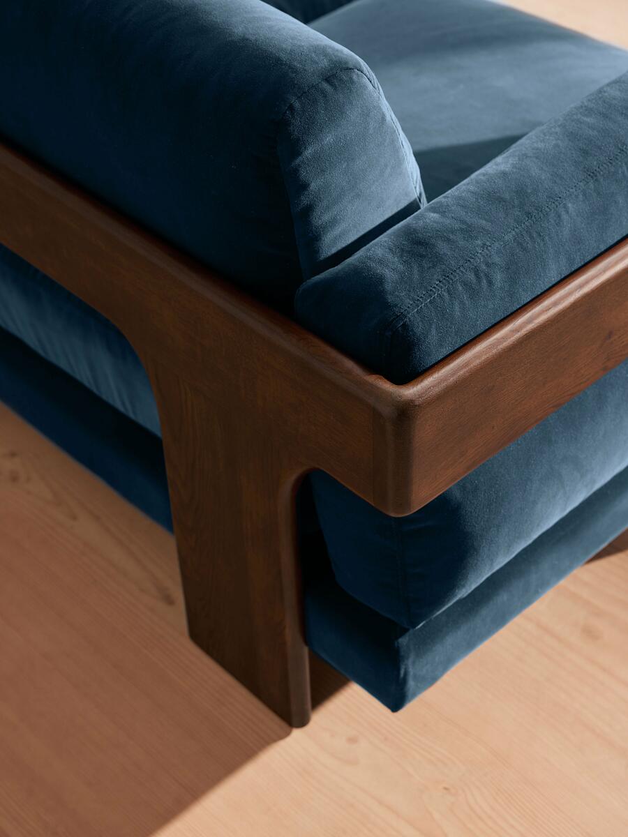 Marcia Three Seater Sofa - Velvet - Royal Blue - Images - Image 6