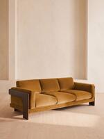 Marcia Three Seater Sofa - Velvet - Mustard - Listing - Thumbnail 2