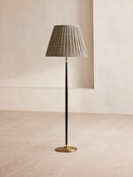 Beckett Leather Floor Lamp - Patterned Shade - Listing - Thumbnail 2