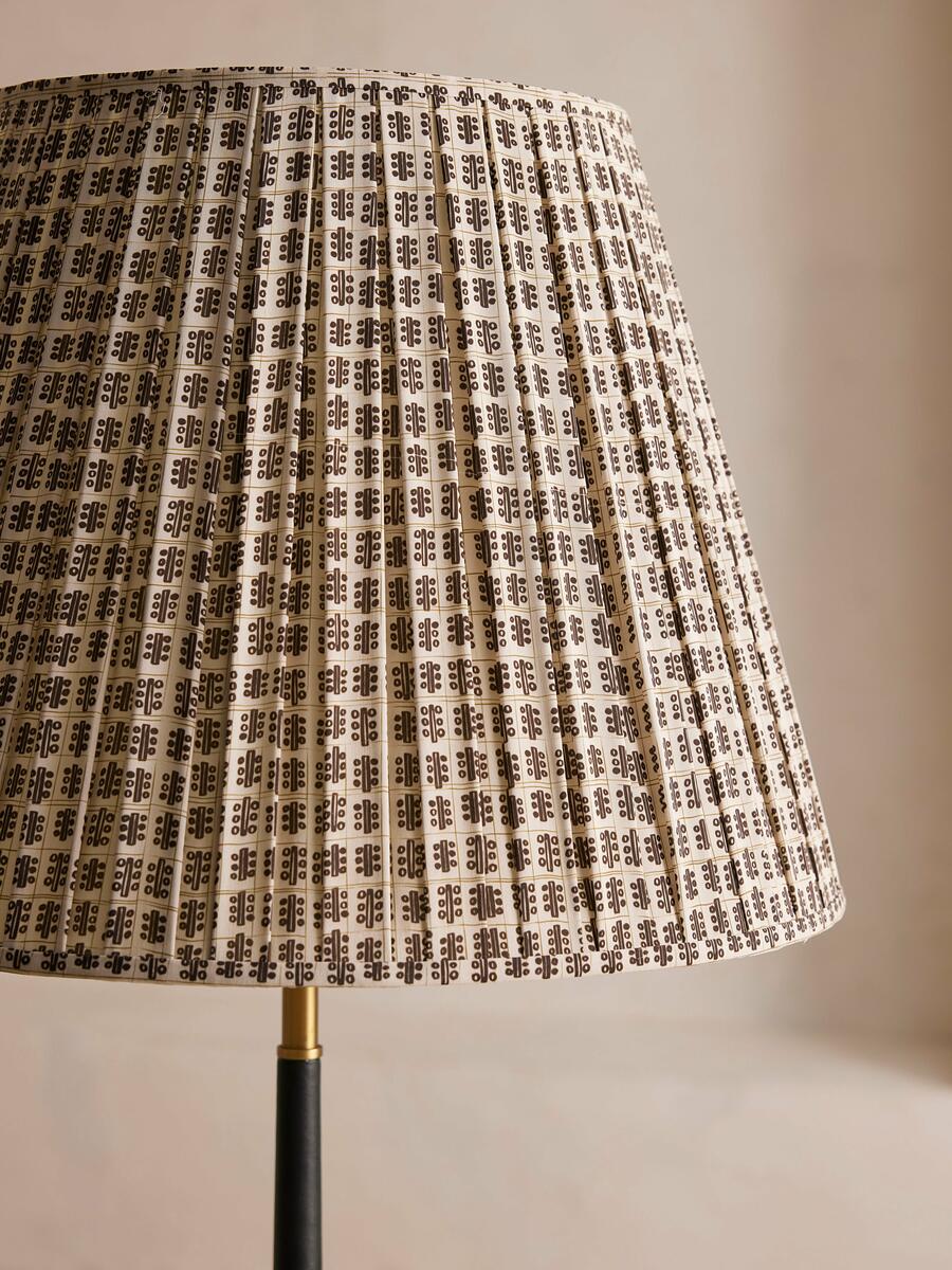 Beckett Leather Floor Lamp - Patterned Shade - Images - Image 4