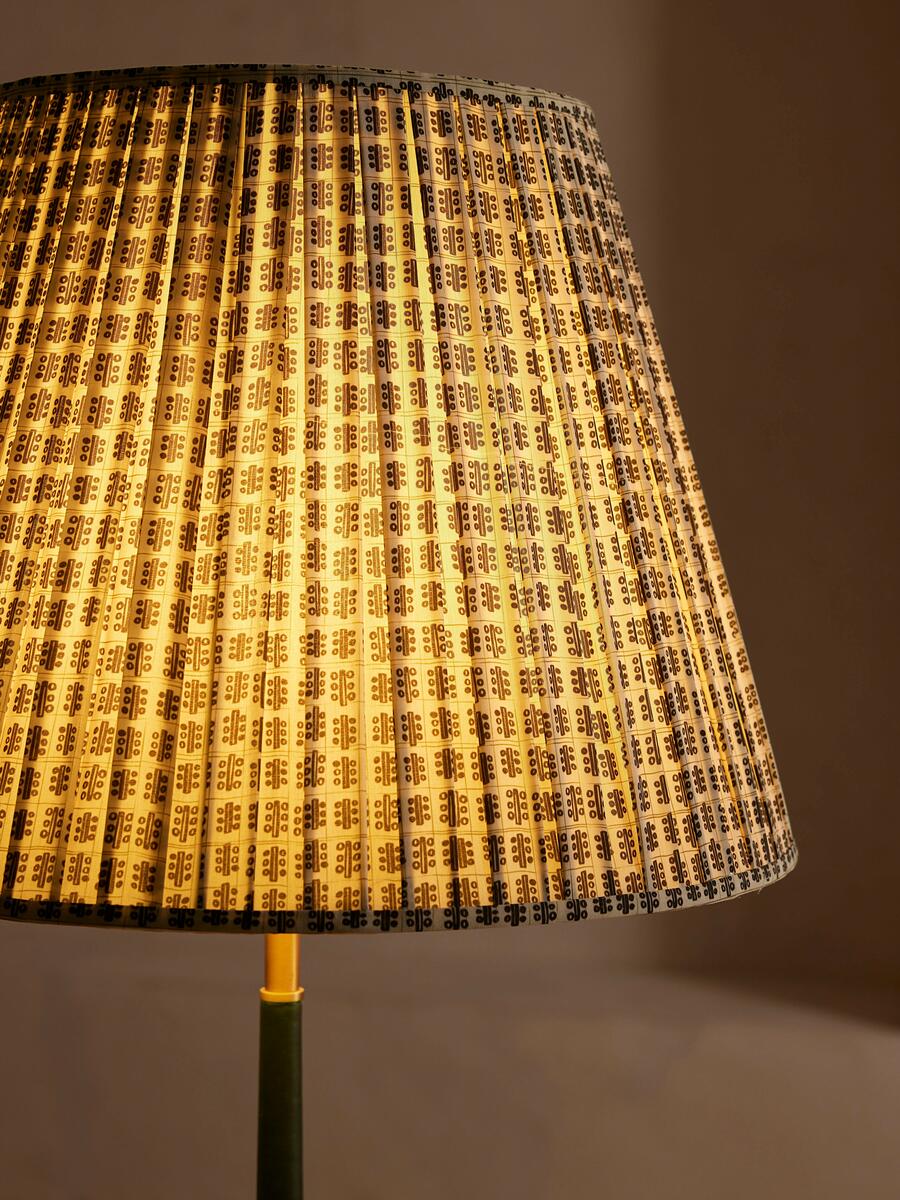 Beckett Leather Floor Lamp - Patterned Shade - Images - Image 5