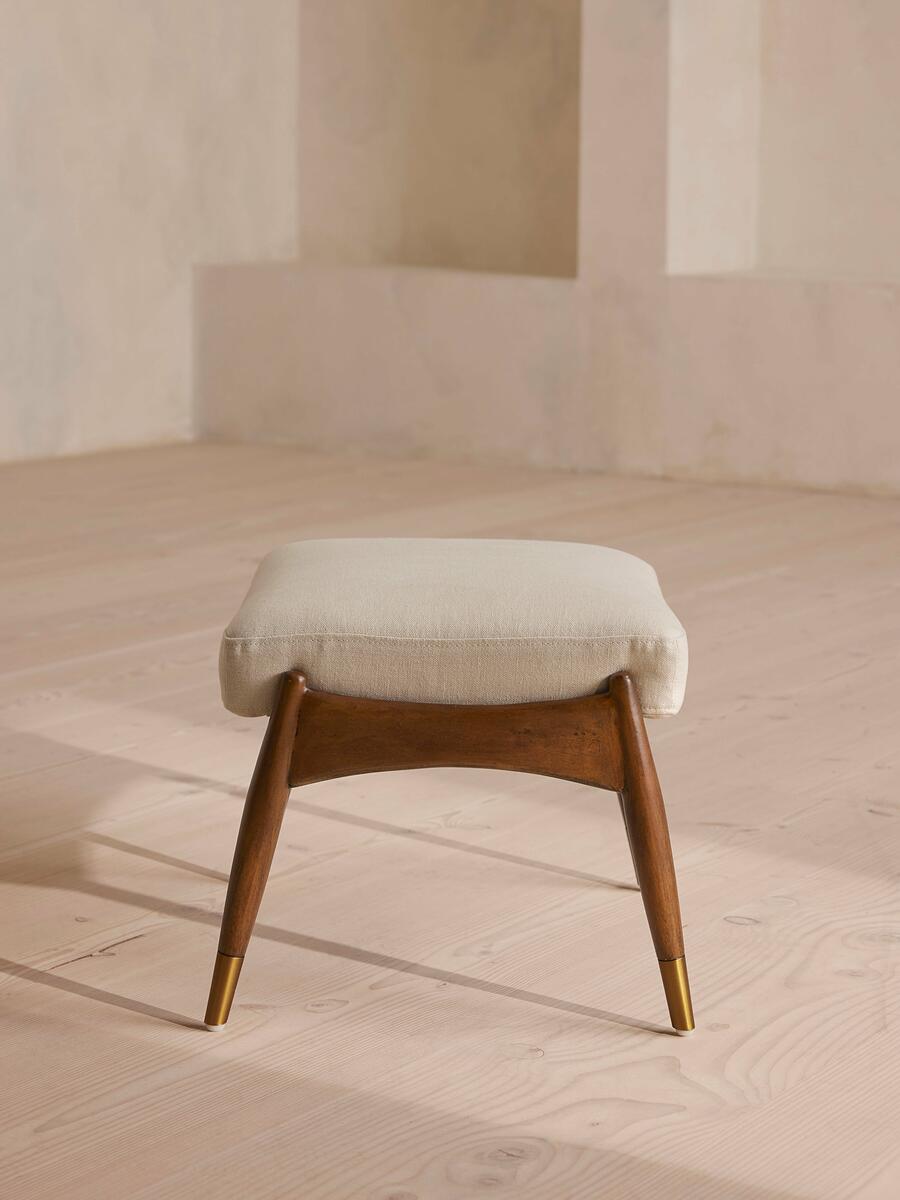 Theodore Footstool - Linen - Bisque - Images - Image 3