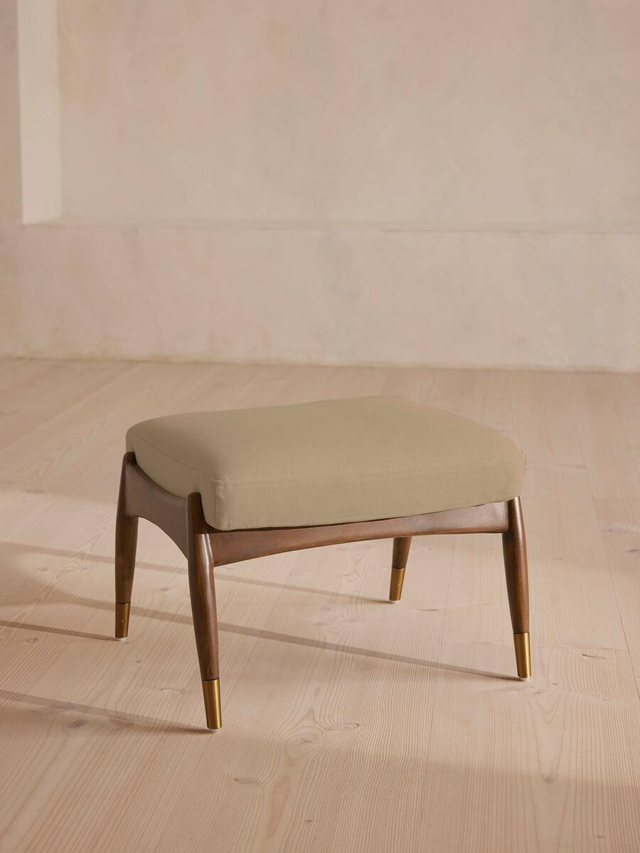 Theodore Footstool - Linen - Wheat - Listing - Image 1