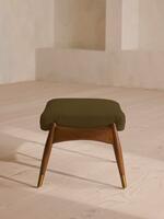 Theodore Footstool - Linen - Olive - Images - Thumbnail 3