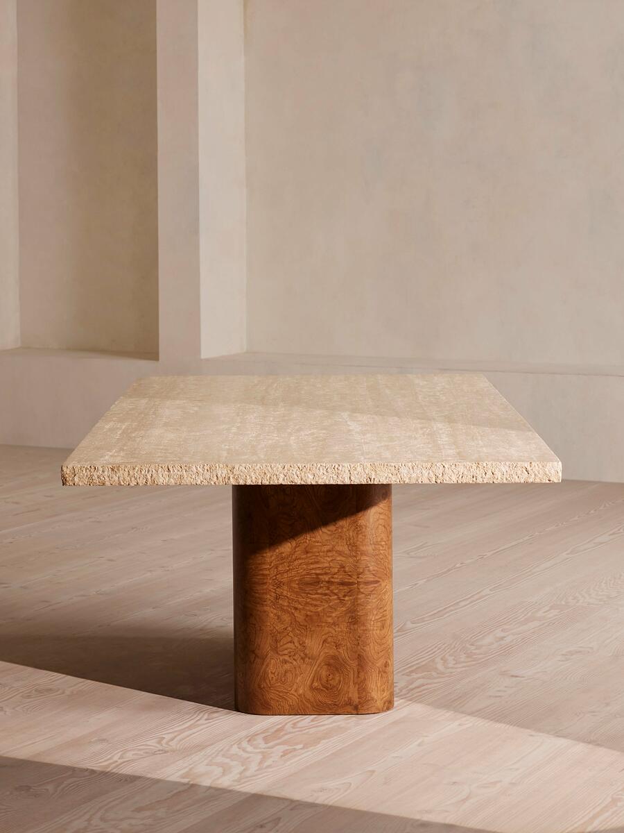 Ramsey Dining Table - Travertine & Burl - Images - Image 5