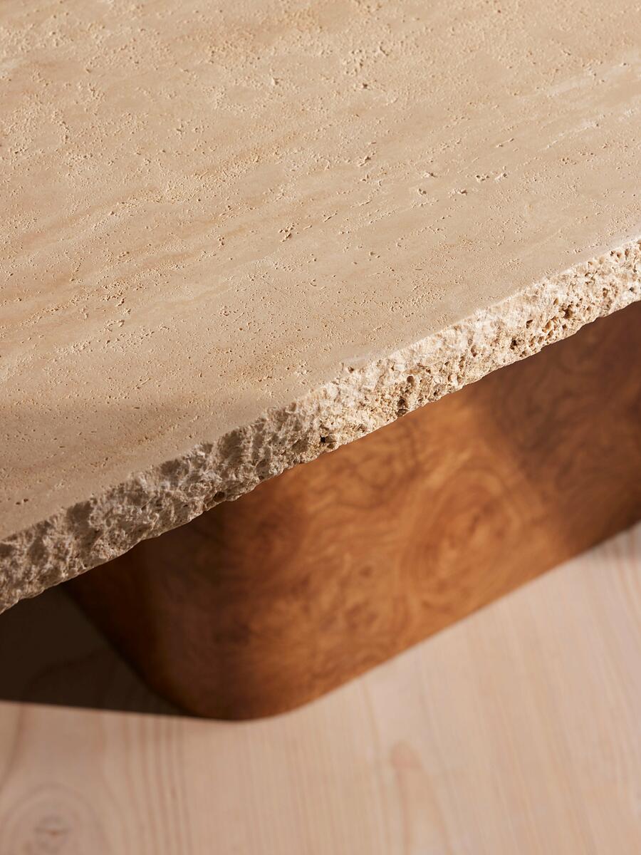 Ramsey Dining Table - Travertine & Burl - Images - Image 7