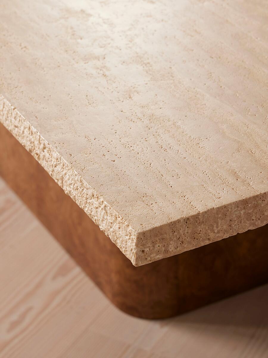Ramsey Dining Table - Travertine & Burl - Images - Image 8