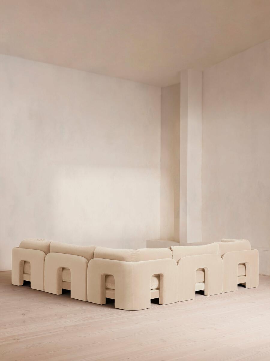 Odell Modular Sofa - Corner Sofa - Velvet - Porcelain - Images - Image 4