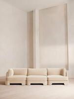 Odell Modular Sofa - Four Seater - Velvet - Porcelain - Listing - Thumbnail 1