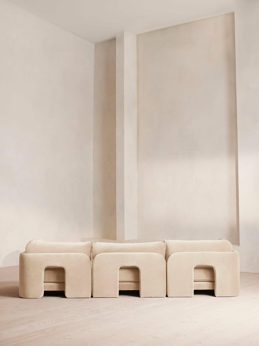 Odell Modular Sofa - Four Seater - Velvet - Porcelain - Images - Image 4