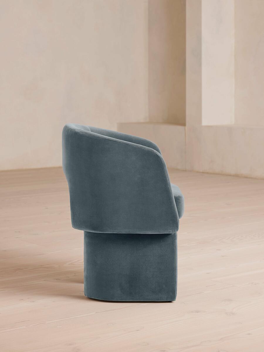 Morrell Dining Chair - Velvet - Grey Blue - Images - Image 5