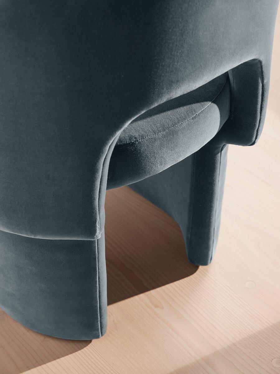 Morrell Dining Chair - Velvet - Grey Blue - Images - Image 8