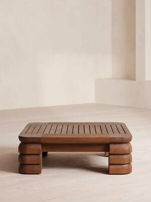 Lucca Coffee Table - Wirebrushed Stained Teak - Listing Image