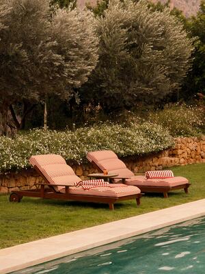 Ardingly Lounger - House Stripe - Red UK - Hover Image