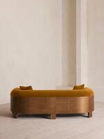 Eldon Three Seater Sofa - Walnut - Velvet - Mustard - Images - Thumbnail 5