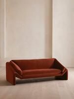 Amble Three Seater Sofa - Velvet - Rust - Listing - Thumbnail 2