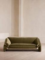 Amble Three Seater Sofa - Velvet - Lichen - Listing - Thumbnail 1