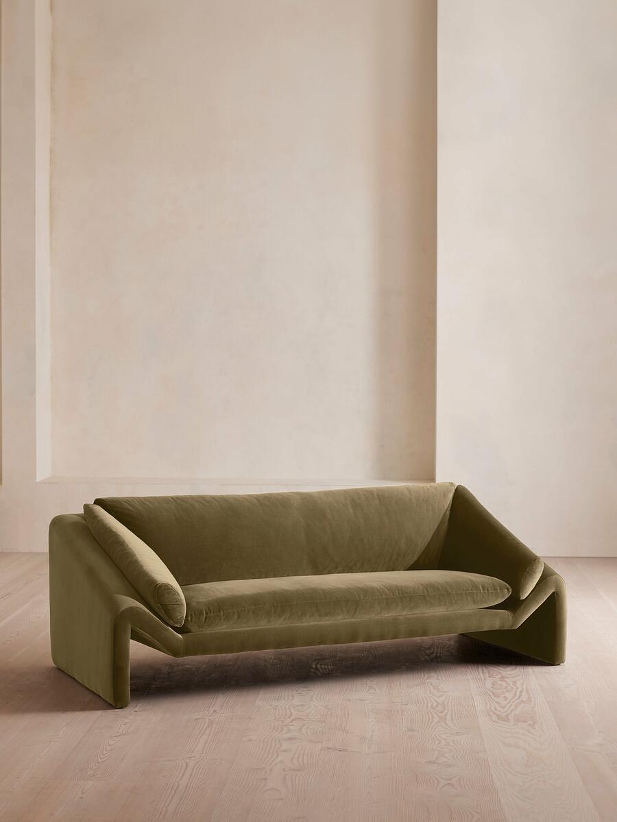 Amble Three Seater Sofa - Velvet - Lichen - Listing - Image 2