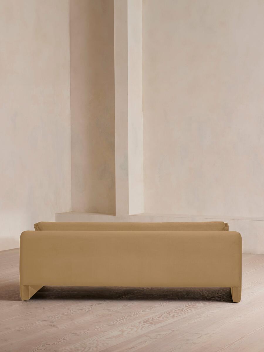 Amble Three Seater Sofa - Velvet - Camel - Images - Image 4