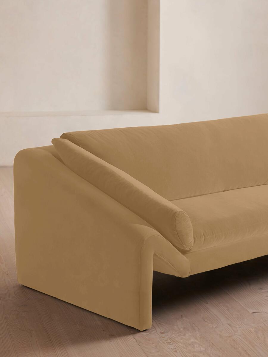 Amble Three Seater Sofa - Velvet - Camel - Images - Image 5