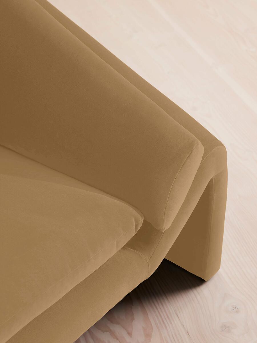Amble Three Seater Sofa - Velvet - Camel - Images - Image 6