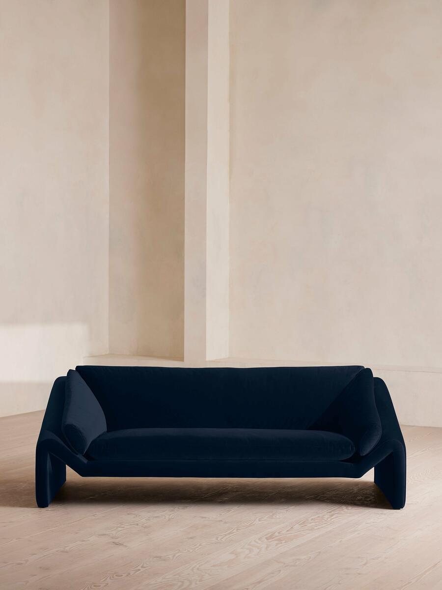 Amble Three Seater Sofa - Velvet - Royal Blue - Listing - Image 1