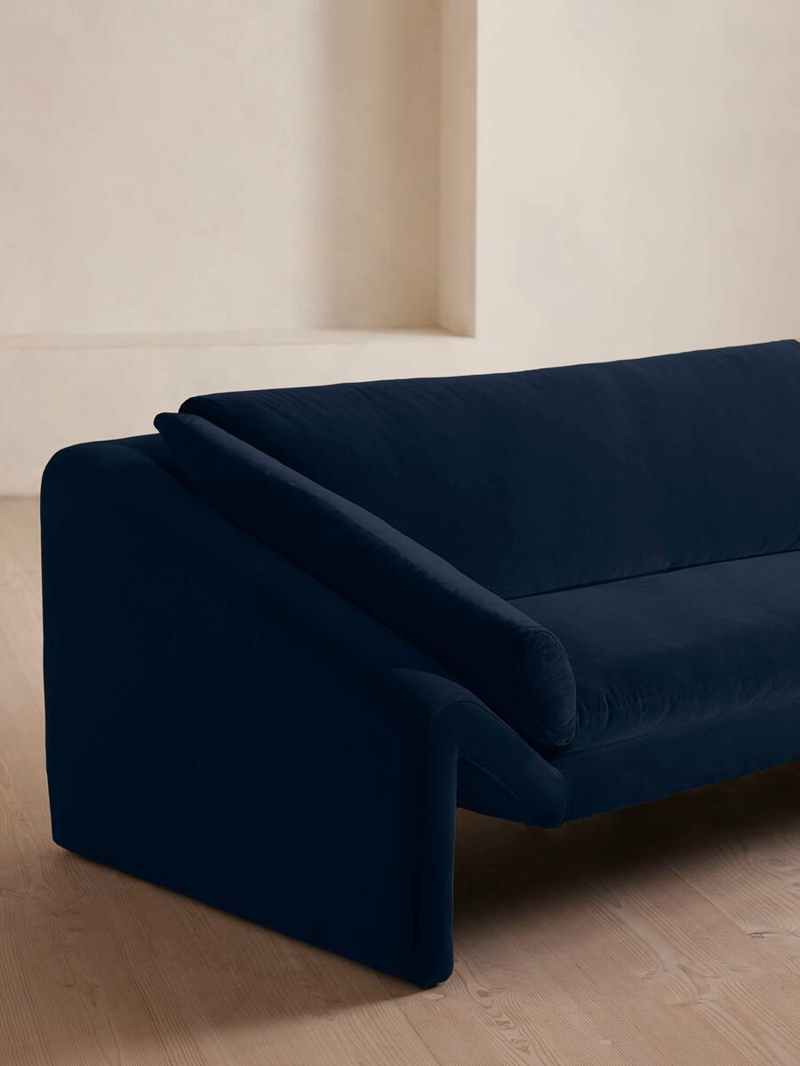 Amble Three Seater Sofa - Velvet - Royal Blue - Images - Image 5
