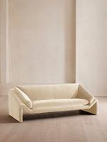Amble Three Seater Sofa - Velvet - Porcelain - Listing - Thumbnail 2