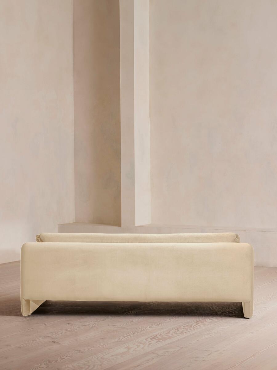 Amble Three Seater Sofa - Velvet - Porcelain - Images - Image 4
