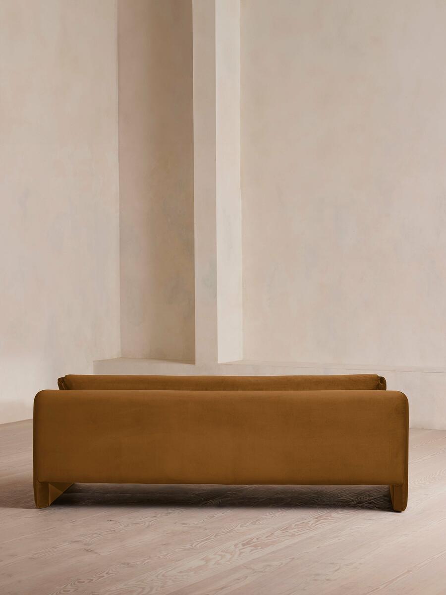 Amble Three Seater Sofa - Velvet - Mustard - Images - Image 4