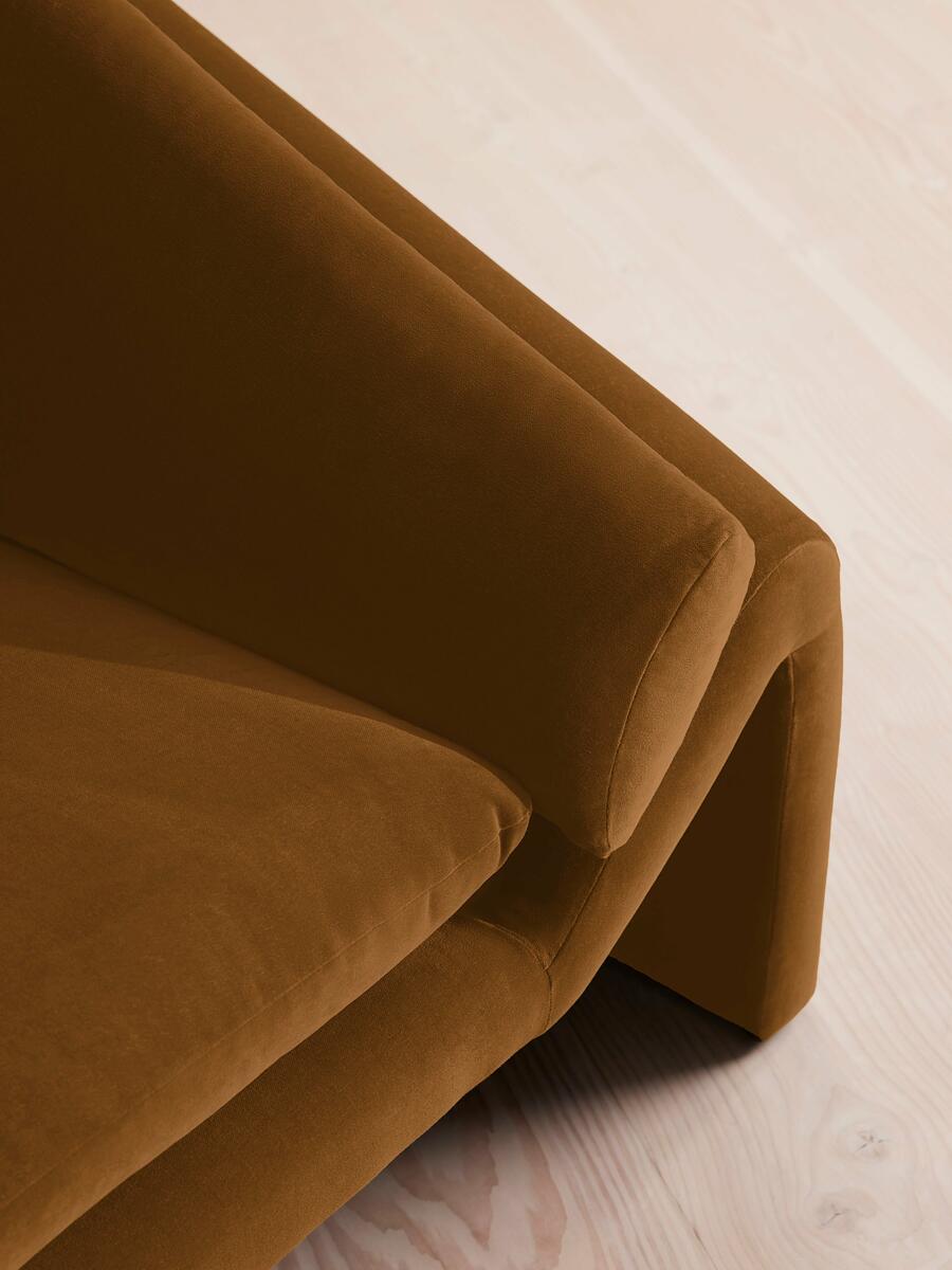 Amble Three Seater Sofa - Velvet - Mustard - Images - Image 6