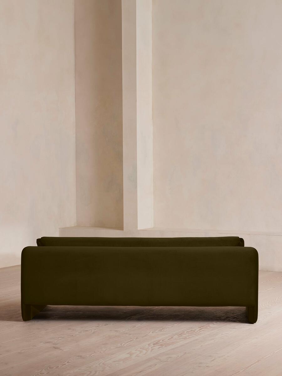 Amble Three Seater Sofa - Velvet - Olive - Images - Image 6