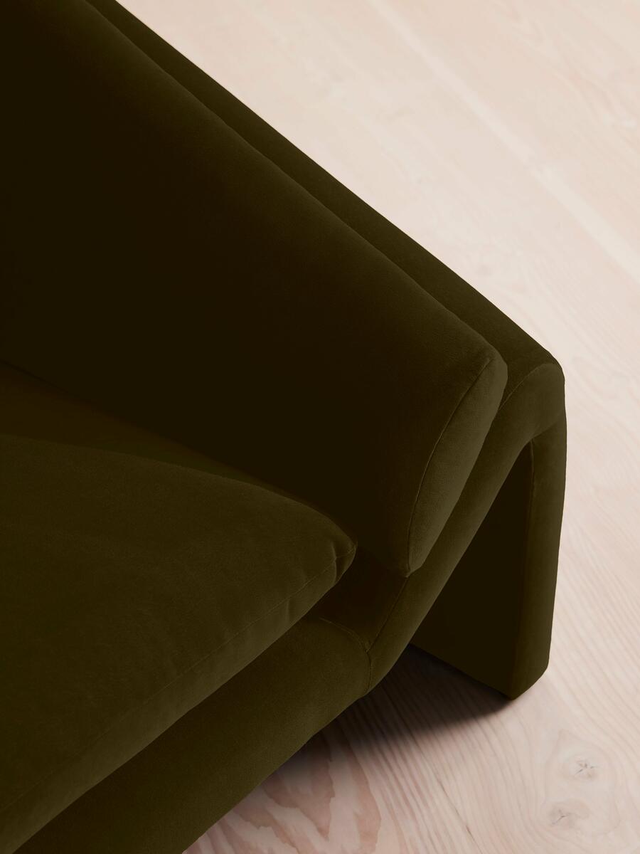 Amble Three Seater Sofa - Velvet - Olive - Images - Image 8