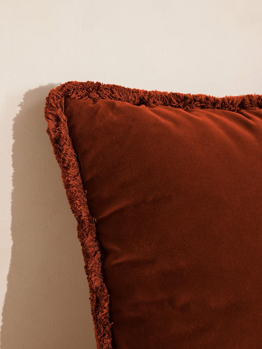 Margeaux Square Cushion - Rust - Images - Image 6