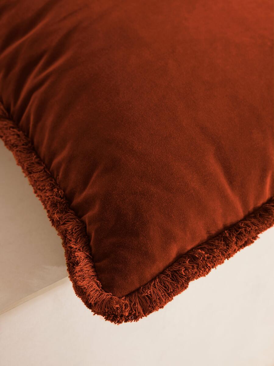 Margeaux Square Cushion - Rust - Images - Image 7