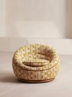 Abel Armchair - Dotted Stripe Weave - Ochre - Listing - Thumbnail 2