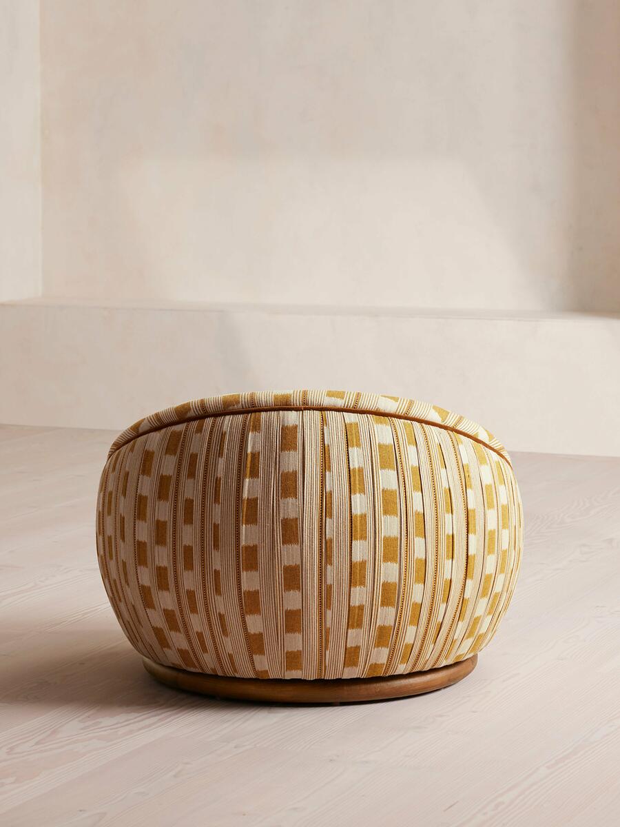 Abel Armchair - Dotted Stripe Weave - Ochre - Images - Image 7