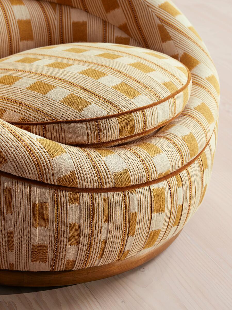 Abel Armchair - Dotted Stripe Weave - Ochre - Images - Image 10